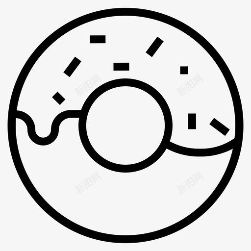 DonutBakery141线性svg_新图网 https://ixintu.com Donut Bakery 线性