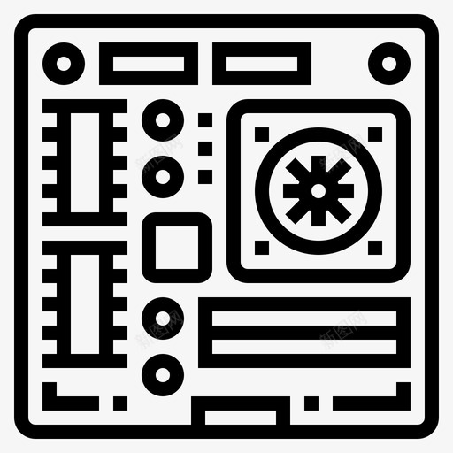主板计算机设备1线性svg_新图网 https://ixintu.com 主板 计算机 设备 线性