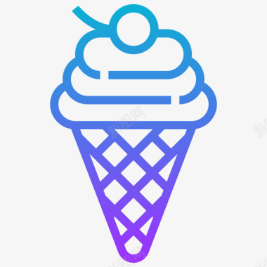 冰淇淋夏季124梯度图标