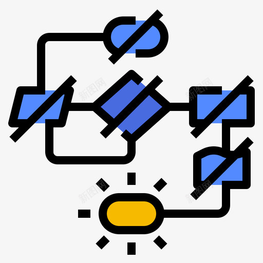 流程图策略50线性颜色svg_新图网 https://ixintu.com 流程图 策略 线性 颜色