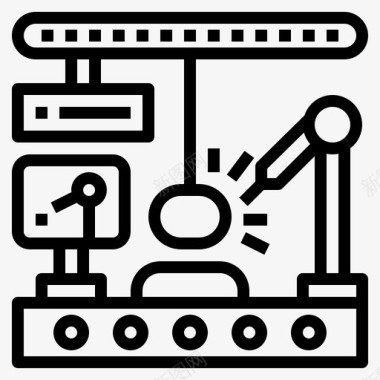 制造工厂设备2线性图标