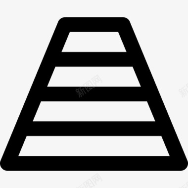 金字塔图金融52直线图标