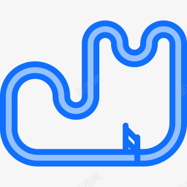赛道赛车运动16蓝色图标