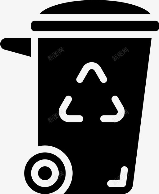 垃圾箱塑料制品1填充svg_新图网 https://ixintu.com 垃圾箱 塑料制品 填充
