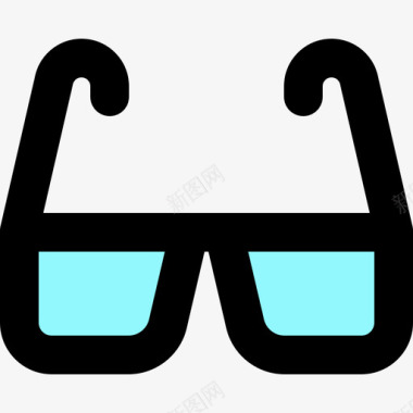 智能眼镜技术设备1线性颜色图标