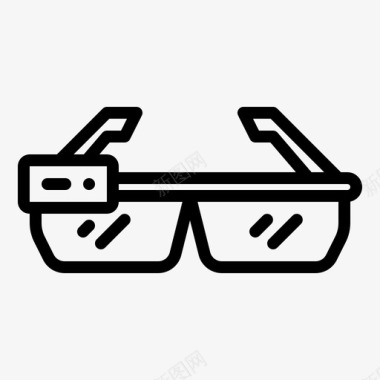 智能眼镜增强现实小工具图标