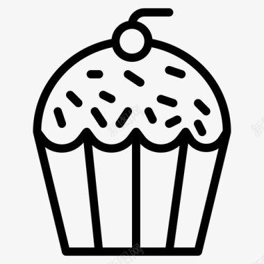 松饼杯形蛋糕甜点图标