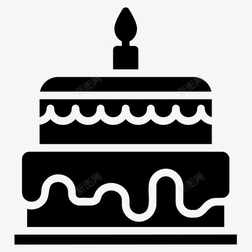 生日蛋糕面包店奶油蛋糕svg_新图网 https://ixintu.com 生日蛋糕 面包店 奶油 蛋糕 甜点 甜食 食品 字形 矢量 矢量图 图标