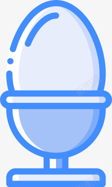 鸡蛋早餐45蓝色图标