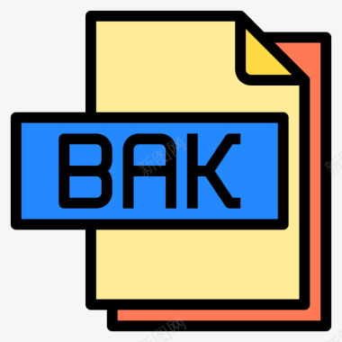 Bak文件文件格式4线性颜色图标