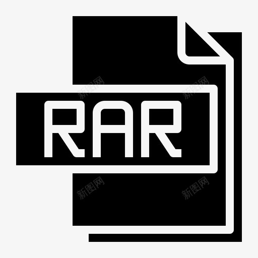 Rar文件文件格式实心svg_新图网 https://ixintu.com 文件 Rar 格式 实心