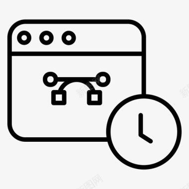 网络时钟设计图标