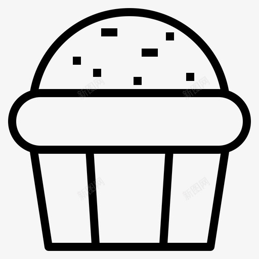 杯形蛋糕面包房141线性svg_新图网 https://ixintu.com 杯形 蛋糕 面包房 线性