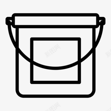 桶建筑塑料图标