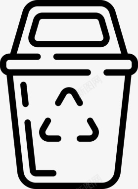 回收箱塑料制品2线性图标