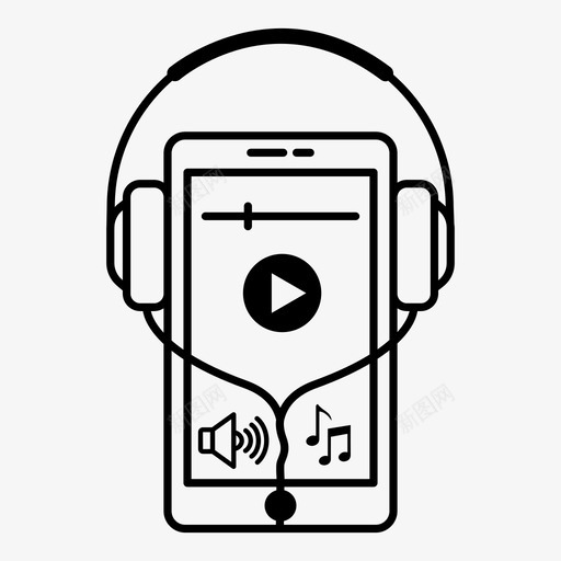 移动音乐媒体备忘svg_新图网 https://ixintu.com 移动 音乐 媒体 备忘 播放器 用户界面