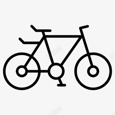 自行车脚踏自行车运动图标