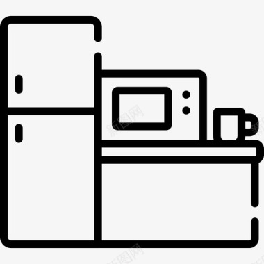 食品储藏室237办公室直线型图标