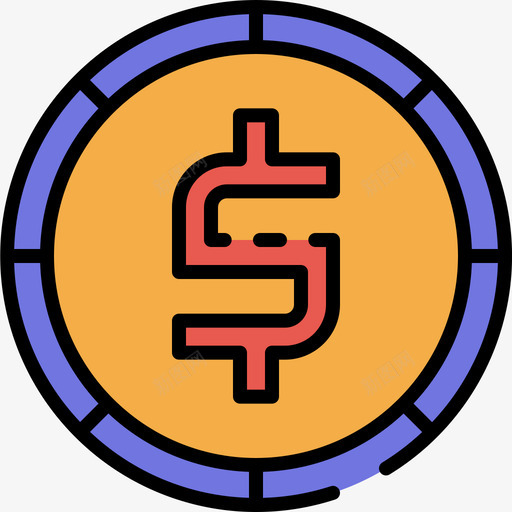 硬币在线营销42线颜色svg_新图网 https://ixintu.com 硬币 在线 营销 颜色