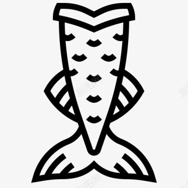 美人鱼尾服装潜水图标