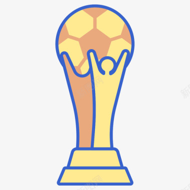 世界杯足球84线性颜色图标