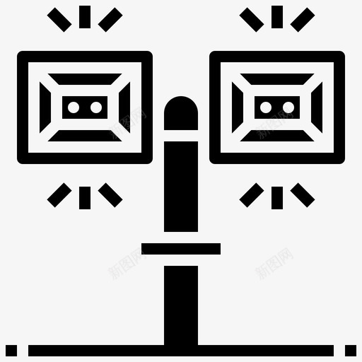 聚光灯网球元素3字形svg_新图网 https://ixintu.com 聚光灯 网球 元素 字形