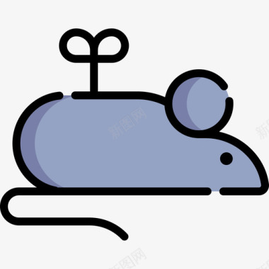 老鼠玩具宠物店83线性颜色图标
