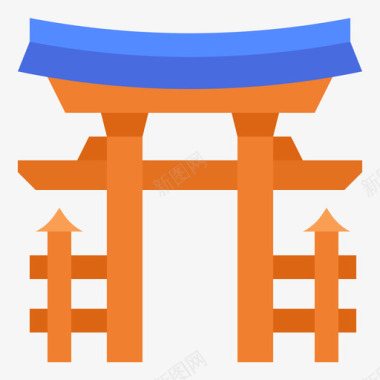 Itsukushima神社35号地标平坦图标