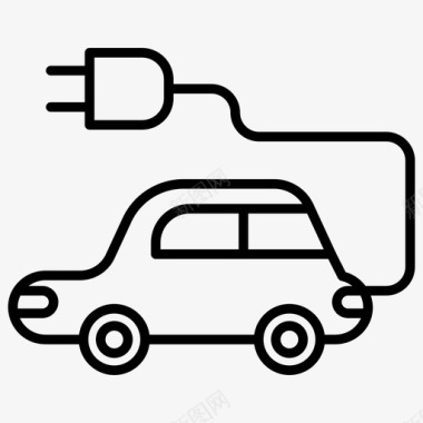 电动汽车充电汽车充电车图标