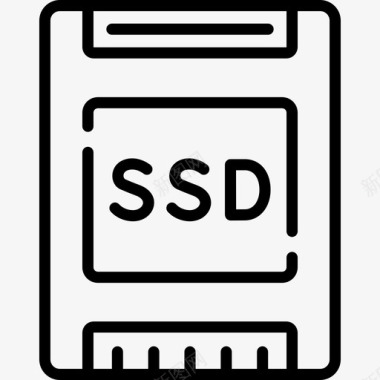 Ssd驱动器网络托管63线性图标