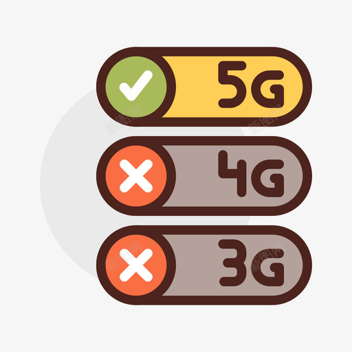 可选5g2线性颜色svg_新图网 https://ixintu.com 可选 5g 线性 颜色