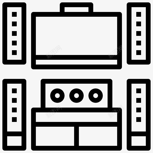 家庭影院家庭和生活36线性svg_新图网 https://ixintu.com 家庭影院 家庭 生活 线性