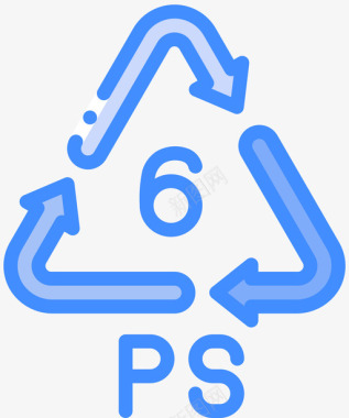 回收塑料制品4蓝色图标