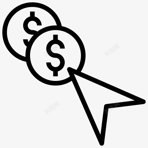 按点击付费影响营销4线性svg_新图网 https://ixintu.com 点击 付费 影响 营销 线性