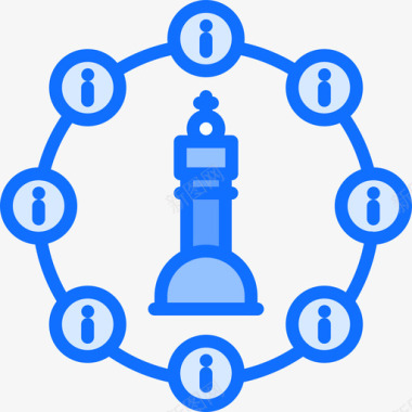 棋子国际象棋11蓝色图标