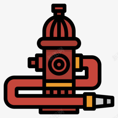 消防栓应急15线型颜色图标