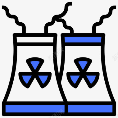 核能生态235蓝色图标