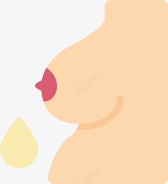 母乳喂养产妇44扁平图标