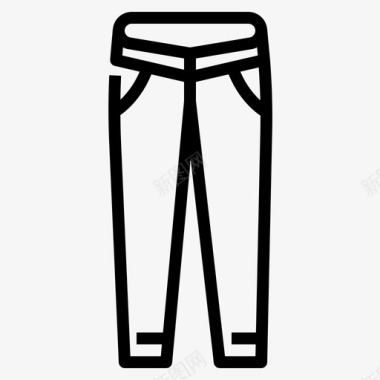 裤子女式旅行包装2线性图标