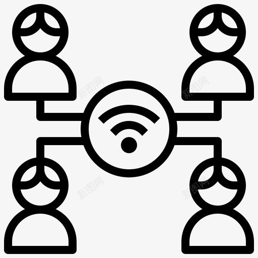 网络智能技术22线性svg_新图网 https://ixintu.com 网络 智能 技术 线性