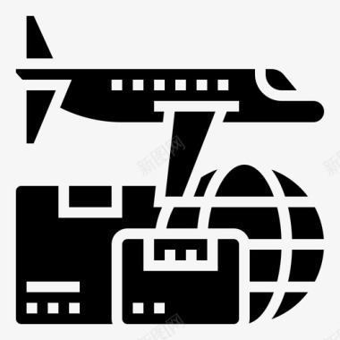 航空邮件邮政服务14字形图标