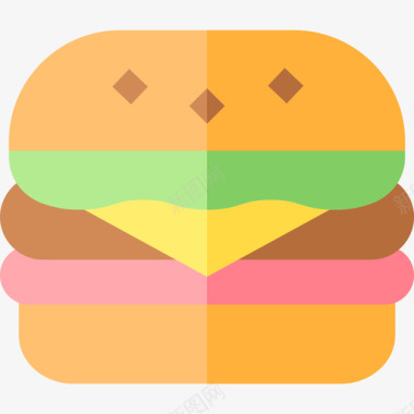 汉堡烤肉48平底图标