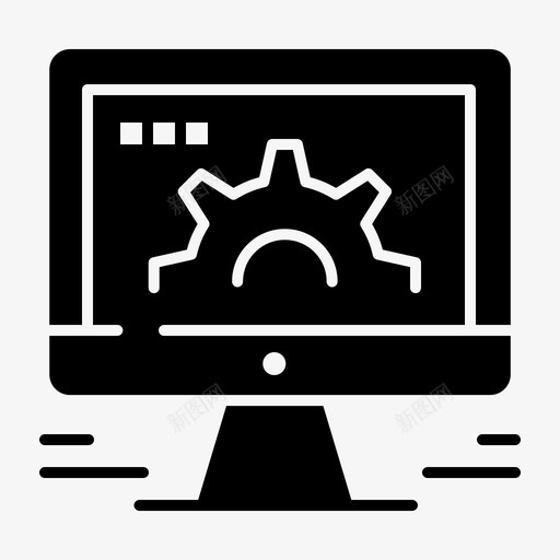 计算机在线设置svg_新图网 https://ixintu.com 计算机 在线 设置 社交 市场 网络 数据管理