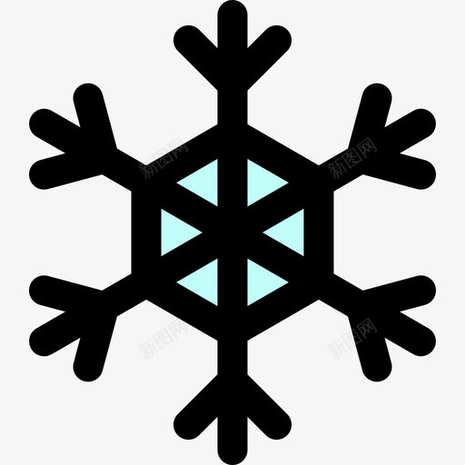 雪花天气298线形颜色svg_新图网 https://ixintu.com 雪花 天气 线形 颜色