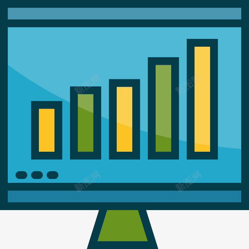 电脑显示器商业金融6线颜色svg_新图网 https://ixintu.com 电脑 显示器 商业 金融 颜色