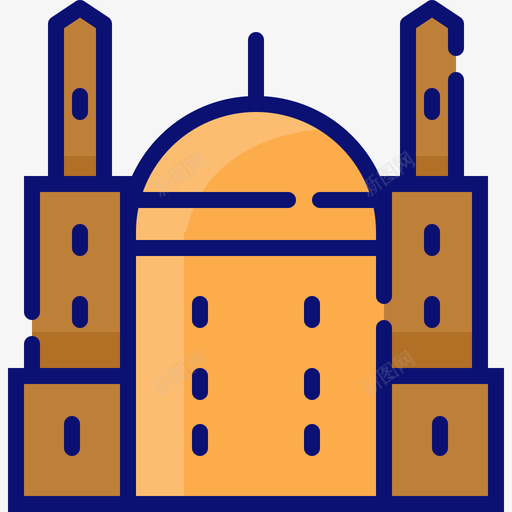 开罗城堡埃及72线性颜色svg_新图网 https://ixintu.com 开罗 城堡 埃及 线性 颜色