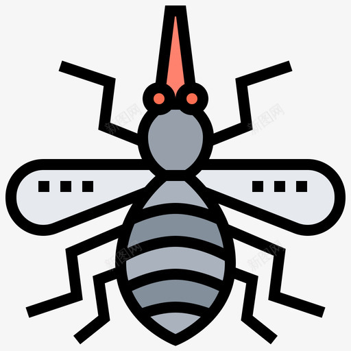 蚊子昆虫9线状颜色svg_新图网 https://ixintu.com 蚊子 昆虫 线状 颜色