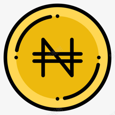 奈拉货币102线形颜色图标