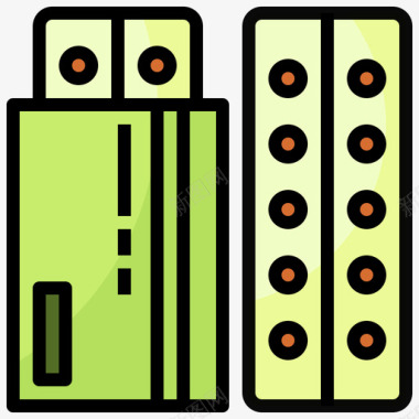 药丸牙科59线形颜色图标