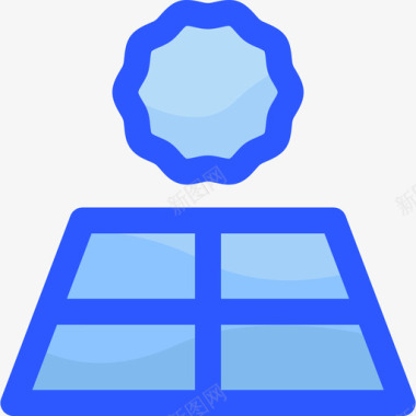 太阳能电池板生态223蓝色图标